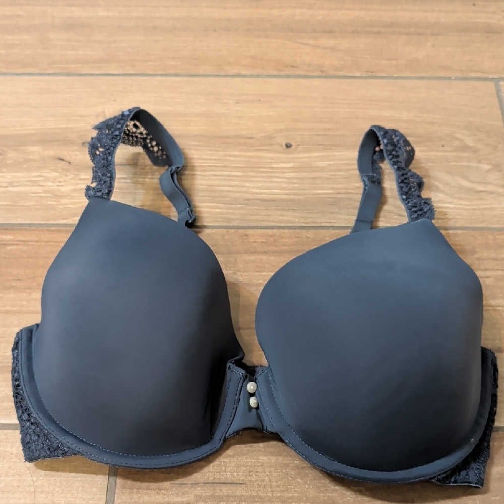 Aerie Deep Blue Lace Bra 34D With Adorable Shoulder Straps. Excellent Condition